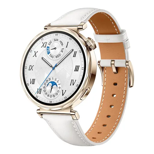 Смар годинник HUAWEI Watch GT 5 41 mm білий (шкіряний ремінець) - фото 1