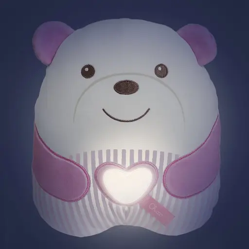 М'яка музична іграшка-нічник Chicco Заспокійливе ведмежа 25 см рожеве (12266.10) - фото 3