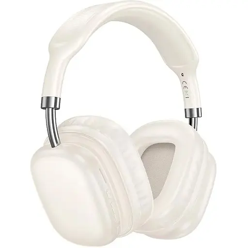 Накладні навушники Hoco W52 Wonderful, BT headphones, BT5.4, AUX, TF, 400mAh, 46h, Milky white