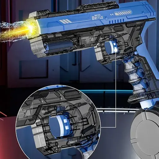 Водяний пістолет DK Water Gun 66-35 Transparent/Blue [138757] - фото 2