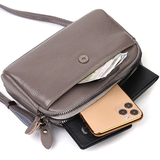 Клатч кожаный женский Vintage 19х12х7 см sum0022699 - фото 6