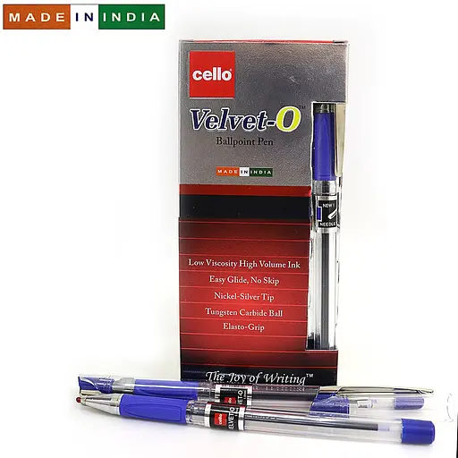 Ручка масляная Cello Original Velvet O, синяя, 1 мм, 12 шт.