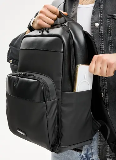 Чоловічий рюкзак Sambag Zard MOD чорний 40 х 28 х 14 см (25438164m) - фото 4