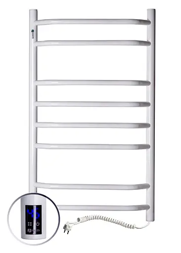 Электрический полотенцесушитель Navin Блюз 480x800 Sensor правый с таймером 12-006033-4880, Белый, Правое, Электронный - фото 1