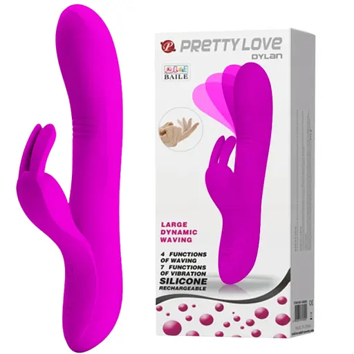 Вібратор-кролик Pretty Love Dylan 21 см фіолетовий - фото 2