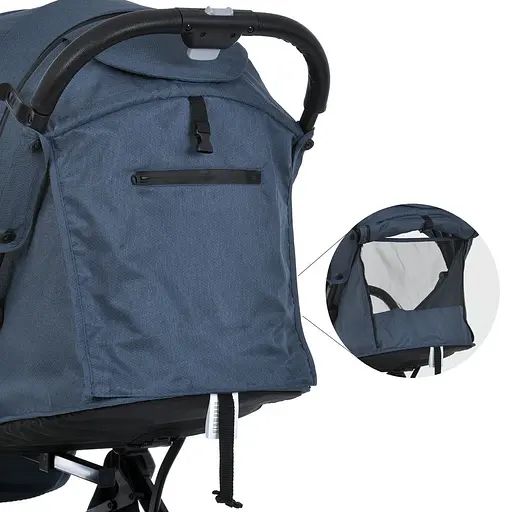 Детская прогулочная коляска-книга Bambi M 5727 Flash Blue Голубая - фото 7