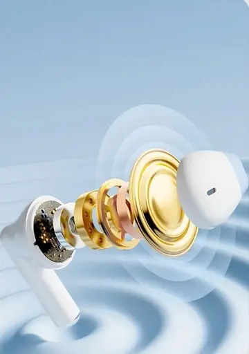 Беспроводные наушники Realfit F2 Pro, активное шумоподавление, Bluetooth 5.3, с микрофоном, белые  - фото 4