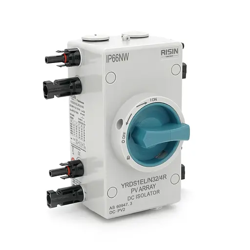 Ручний вимикач Risin 1000V 32A 2St IP66 вхід ліво-право Grey - фото 1