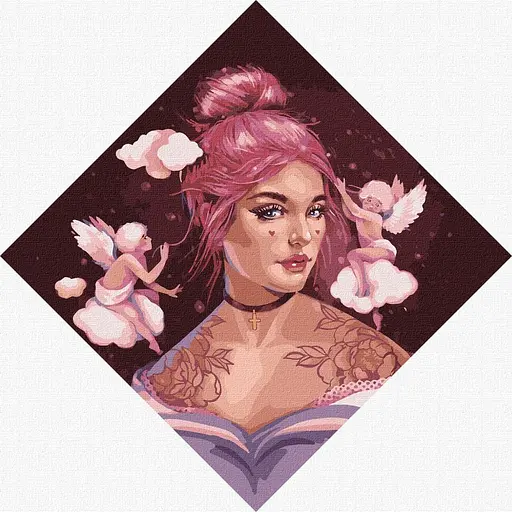 Картина за номерами "Маленькі Купідончики" ©lesya_nedzelska_art Ideyka KHO4997 40х40 см