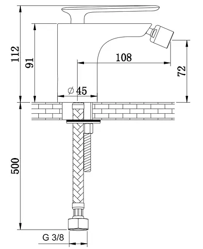 Смеситель для биде Kohlman Experience Black Matt QB130EB Черный матовый - фото 2