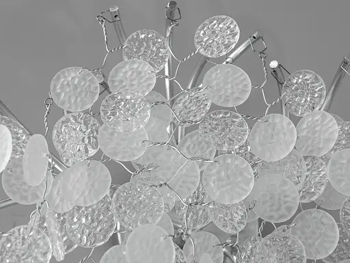 Светильник сателлит к хрустальным люстрам на 3 лампы, хром. - фото 3