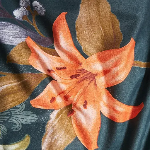 Комплект постельного белья Moon&Star Микросатин Premium Floral Nocturne Полуторный 143х210 наволочки 2х70х70 - фото 5