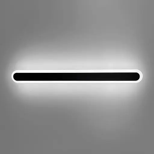 Видовжене чорне бра у металевому корпусі 60 см Арт. W010/600 ВК Line F - фото 4