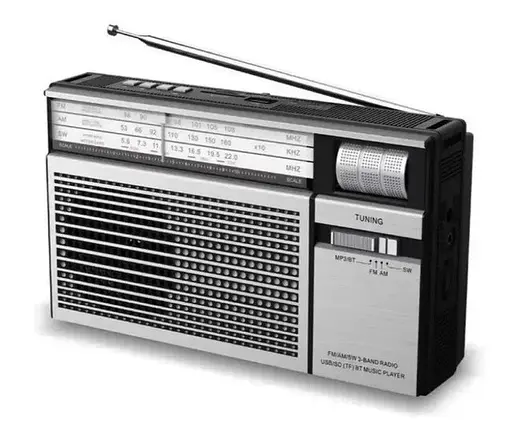 Радиоприемник Yuegan YG-218BT Bluetooth-радио, питание от сети, аккумулятора или батареек, AM/FM/SW, MP3, USB/microSD/TF - фото 1