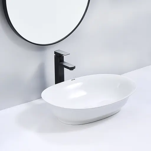 Умивальник накладний Mixxus Premium Ellipse-0103 550x390x140 мм MP6553, Білий - фото 4