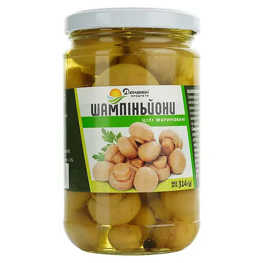 Шампиньоны Домашні продукти маринованные целые 314 г
