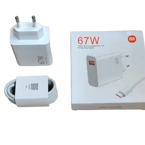 Зарядний пристрій Xiaomi 67W + кабель Type C (6A) MDY-12-EH Qualcomm QC3.0, QC4.0 білий - фото 2