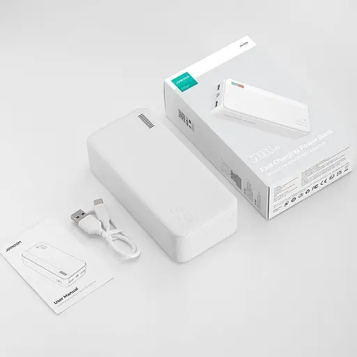 Універсальна мобільна батарея Power Bank Joyroom T-018 30000mAh (Білий) - фото 6