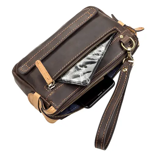 Чоловічий шкіряний клатч SHVIGEL 21х13х3 см sum0012753 - фото 6