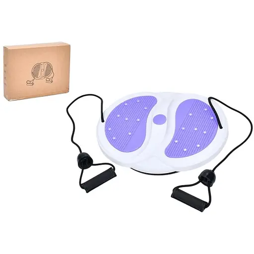 Диск балансировочный для фитнеса, 36x27x4.5 см, 2 ручки на резинке, MS4228 (в ассортименте)