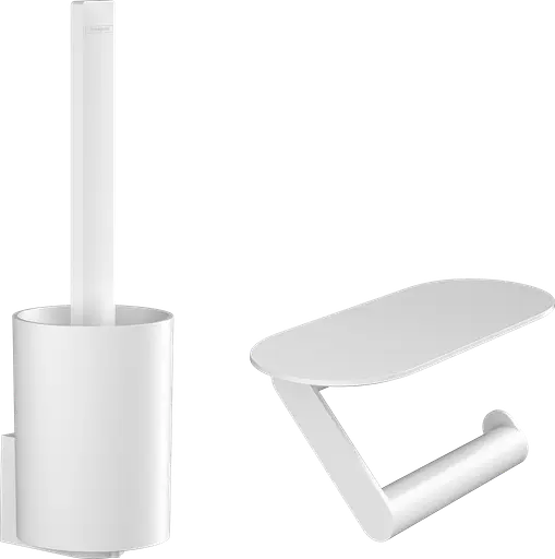 Комплект аксесуарів Hansgrohe WallStoris 2в1 Matt White 27969700, Білий матовий - фото 1