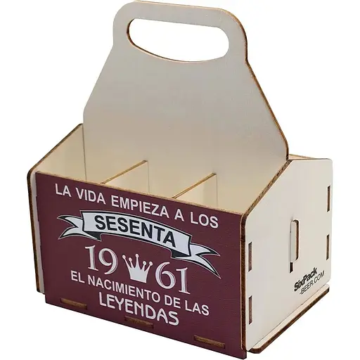 Дерев'яний підстаканник, шість упаковок пива, коробка-носій на шість упаковок, підстаканник на шість упаковок, подарунок для пива,