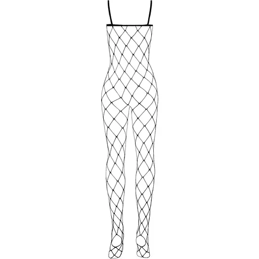 Бодістокінг з великим вічком і відкритими грудьми Obsessive Bodystocking N102 S/M/L, чорний - фото 4