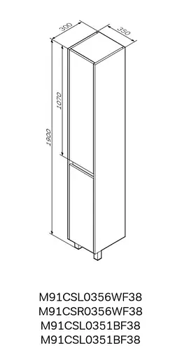 Пенал Am.Pm Gem S підлоговий 35 см з кошиком правий білий глянець/дерево M91CSR0356WF38 - фото 8