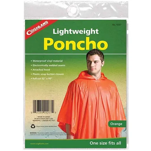 Пончо Coghlans Poncho One Size помаранчеве (1053-CHL.9267)