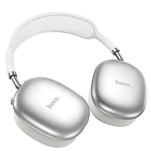 Беспроводные наушники Hoco W55 Pleasing, BT5.4, AUX, TF, headphones, 800mAh, 90h, Silver - фото 2