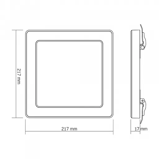 LED світильник квадратний VIDEX DL6S 18W 3000K-4000K-6500K White - фото 6