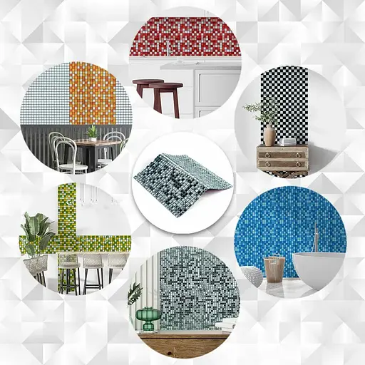 Мозаїка дзеркальна Wall Sticker 298х298х4.5 мм Срібло SW-00002371 - фото 4