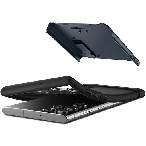 Чехол с подставкой Spigen Slim Armor для Samsung Galaxy S22 Ultra Slate ACS03944 - фото 9