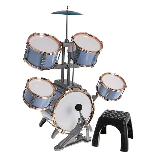 Барабани Ramiz для дітей, з металевою пластиною, стілець колір синій 586-386 - фото 3