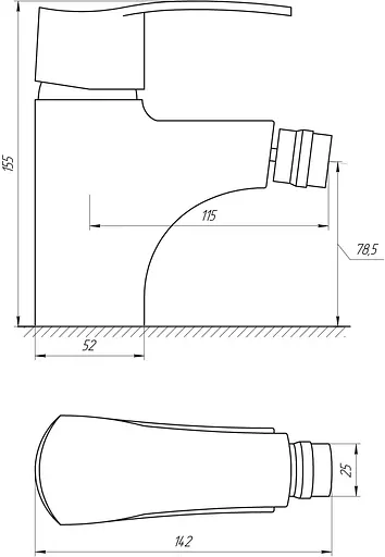 Змішувач для біде Globus Lux Queensland GLQU-106 Хром - фото 2