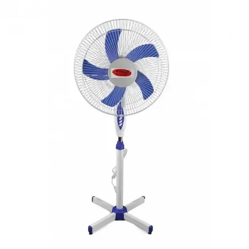 Вентилятор Wimpex 5 лопатей 100вт.біло-синій - фото 1