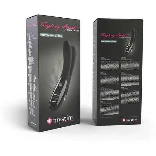 Вибратор двойной с электростимуляцией Mystim Tingling Aparte eStim Black миостимулятор - фото 8