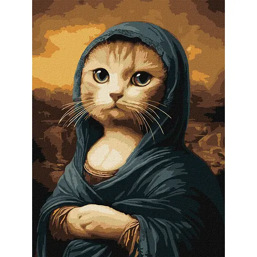 Картина по номерам "Таинственная кошка" Ideyka KHO6686 30х40 см