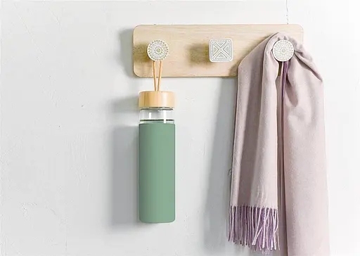 Бутылка стеклянная OldBro бамбуковая крышка с защитным силиконовым чехлом Olive 590 мл - фото 5