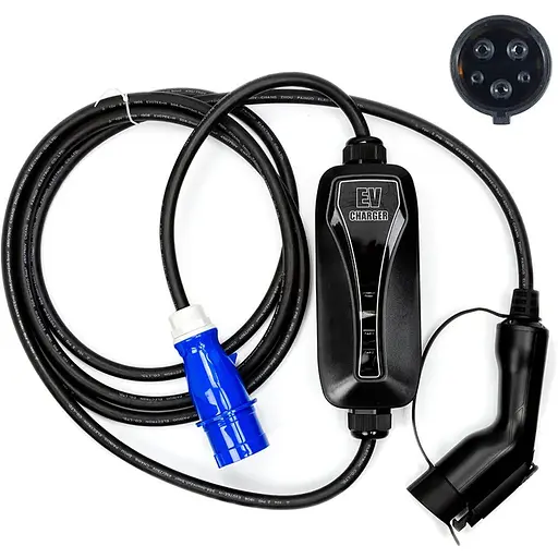 Зарядний пристрій HiSmart для електромобілів Type 1-CEE, 6-32A, 7.2кВт, 1 фазний, 5м