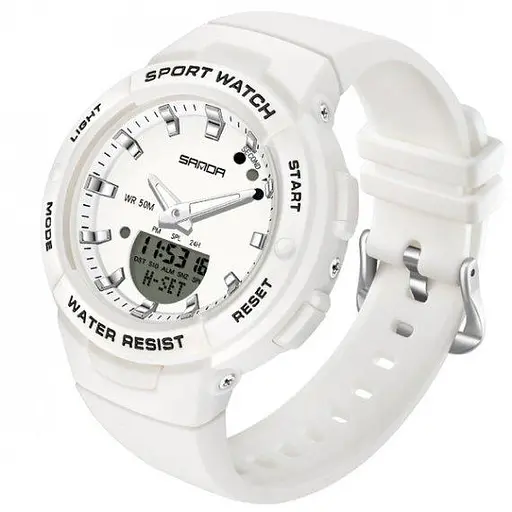 Часы женские наручные Sanda Easy (Белые) - фото 2