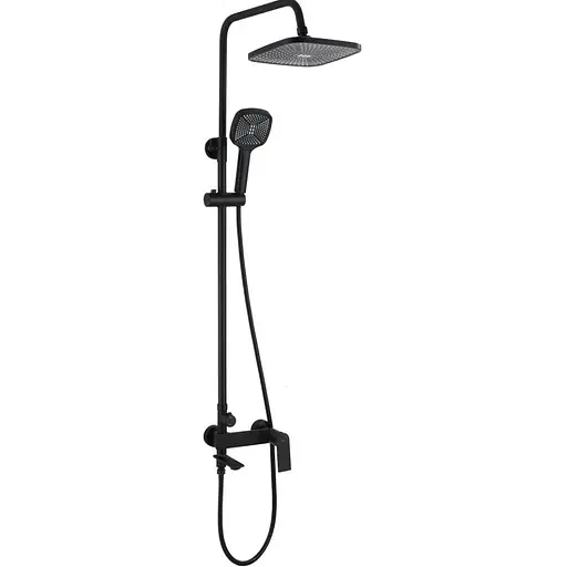 Душова система Rea Storm black з виливом REA-P9533, Чорний матовий - фото 1