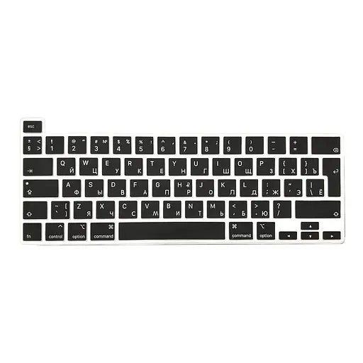 Накладка на клавіатуру DK для Apple MacBook Pro 13" 2020 - 2022 UK силікон чорний (010470)