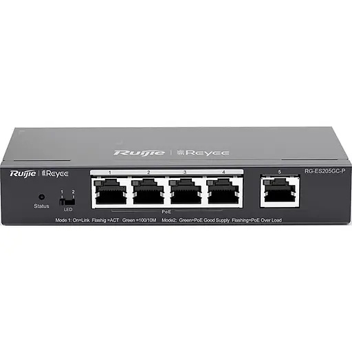 Комутатор Ruijie Reyee RG-ES205GC-P (RG-ES205GC-P) - фото 1