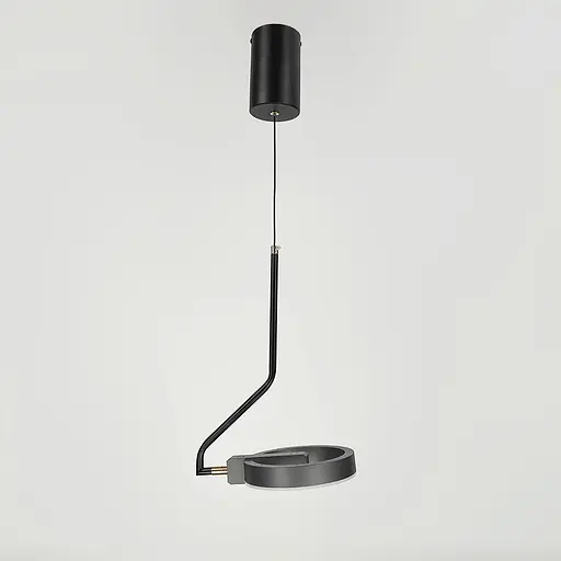 Підвісний футуристичний світильник у чорному корпусі | Арт. 77002/1 Gray+BK | Line F - фото 2