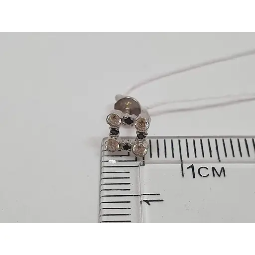 Срібні пуссети Vegas з фіанітами. 20223Р ЧМ - фото 4