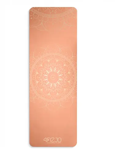 Коврик (мат) спортивный 4FIZJO замша 183 x 61 x 0.15 см для йоги и фитнеса Orange (P-5905973404402) - фото 1