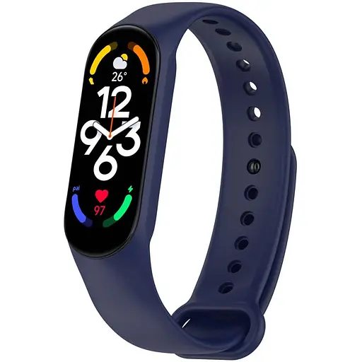 Силиконовый ремешок для Xiaomi Mi Band 7/6/5 Темно-синий / Midnight blue