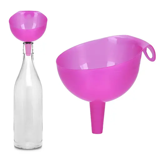 Лейка сливная воронка пластмассовая на банку, Kitchette Розовый 83766 - фото 2