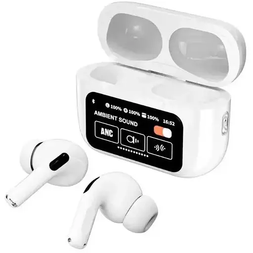 Наушники GRAND Блютуз AirPods A9 Pro Touch Screen ANC/ENC Белые - фото 1